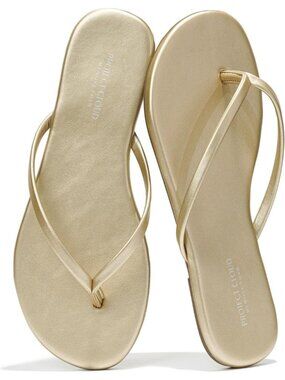 Women's Gold Footwear Foam Insole Durable Non-slip Beach Essentials Flip FlopsCr